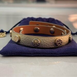 Tory Burch Leather Wrap Bracelet